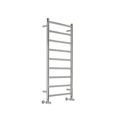 Image of Milano Esk Chrome Flat Ladder Style Stainless Steel Heated Towel Rail 1000mm x 500mm