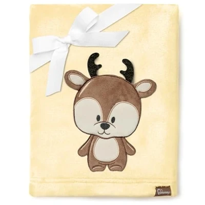 Image of Be Mammy Warm Children Baby Cosy Blanket Gift BE20 168 (Yellow Deer)