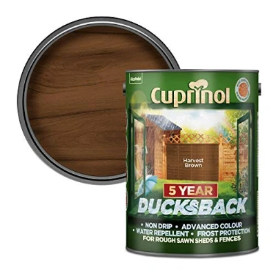 Image of Cuprinol Ducksback 5 Year Waterproof for Sheds and Fences, L Harvest Brown
