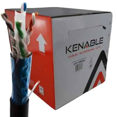 Image of kenable External SHIELDED CAT5e Outdoor COPPER Ethernet Cable FTP Reel 305m