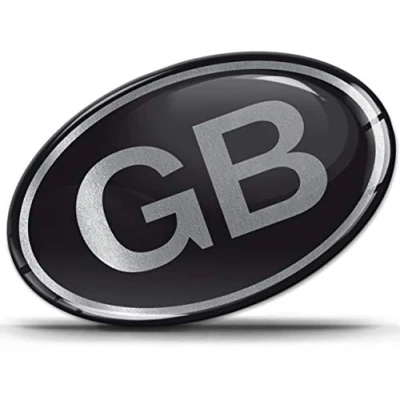 Image of Biomar Labs® 1 x 3D Silicone Sticker Decal UK Union Jack GB Silver National England United Kingdom Flag Stickers Car Motorcycle Window Scooter Bike KS 181