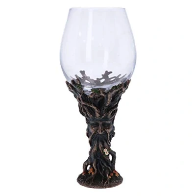 Image of Nemesis Now Bronze Forest Nectar Ancient Tree Spirit Green Man Goblet Wine Glass, 1 Count (Pack of 1)