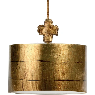 Image of Fragment 1 Light Round Large Ceiling Pendant Aged Gold, E27