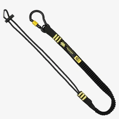 Image of BearTOOLS ANSI Approved Tool Lanyard with Spring Screw Lock Carabiner 3Ft Heavy Duty, Max load 17lbs Premium Nylon Tether Adjustable Loop Prevent Falling Objects Shock Absorbing