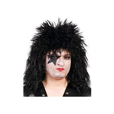 Image of Guirca Fiestas GUI4799 Black Rock Star Wig (Box Container)