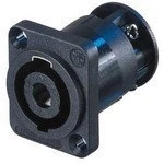 Image of Neutrik NL4MP ST (Screw Type) Male 4 Pole Speakon Chassis Panel Mount