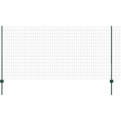 Image of vidaXL Euro Fence with 11 U Posts Green 1,2x25 m Steel