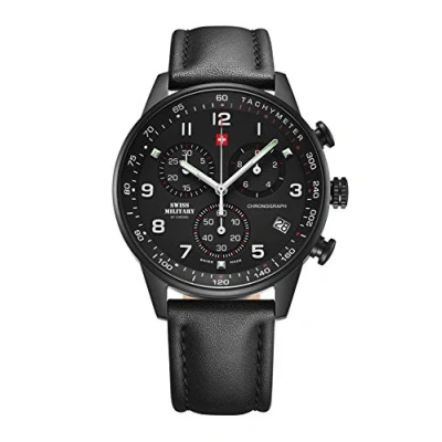 Image of Swiss Military by Chrono Men&#039;s Chronograph Quartz Watch with Leather Strap SM34012.08