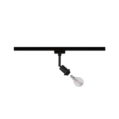 Image of Paulmann 96913 DecoSystems Basic URail individual spot E14 max. 20W dimmable 230V Black matt rail system choose any lamp