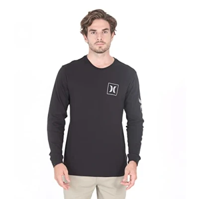 Image of Hurley Men&#039;s M Evd Wsh Oao Icon Ls Shirt, Black, S