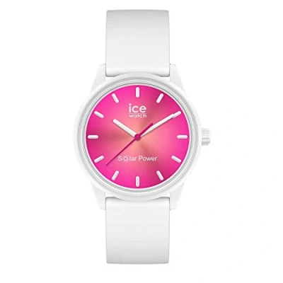 Image of Ice WATCH Solar Power Coral reef Women&#039;s Wristwatch With Silicon Strap 019031 (Small)