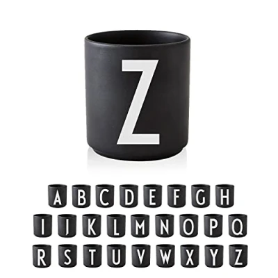 Image of Design Letters Coffee Cup A Z Christmas Gift for Women, Men Porcelain Mug Personalised Initial Decorations/Table Decoration Letter 250 Ml