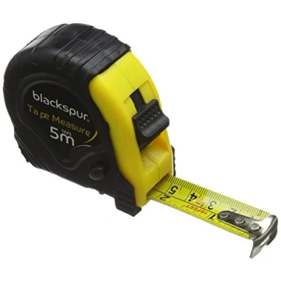 Image of Yellow Dual Blade 5m x 19mm Retractable Tape Measure By Blackspur