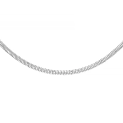 Image of Tuscany Silver Women&#039;s Sterling 4 mm Round Snake Chain Necklace of Length 76 cm/30 Inch