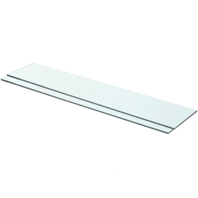 Image of vidaXL Shelves 2 pcs Panel Glass Clear 70x15 cm