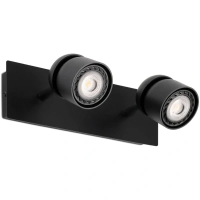 Image of Coco Twin Spotlight Wall Lamp Black 2x GU10