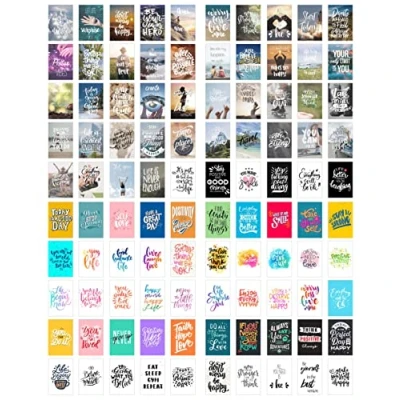 Image of Edition Seidel Set of 100 Postcards Life &amp; Moments with Sayings Cards Saying Gift Idea Birthday Love Friendship Motivation Funny Postcrossing (SW02)