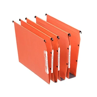 Image of Esselte Dual Lateral Suspension Files, A4, V Base, Pack of 25 Connectable Tabs Included, Orange, Orgarex Range
