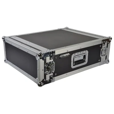 Image of 19&quot; 4U Rack Flight Case 520mm Deep Removable Lids, Strong Ply Construction