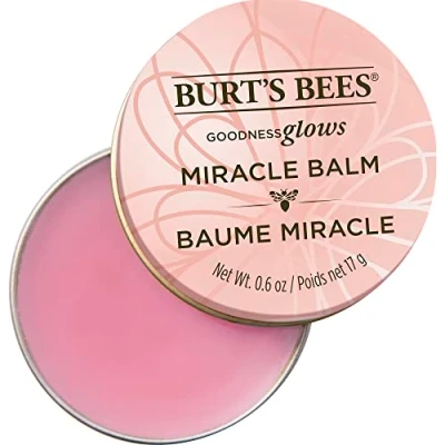 Image of Burt&#039;s Bees Lip Balm, Multi purpose Hydrating Balm Tin For Lips, Face, Cuticles, Body &amp; Hair Flyaways, Goodness Glows Miracle 17g