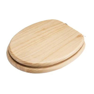 Image of 18&#039;&#039; MDF Universal Oval Toilet Seat, Stainless Steel Hinges Adjustable Anti Slip, Easy to Clean Ideal for Bathroom and En Suite Use
