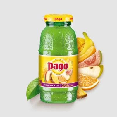 Image of Pago Tropical 100% Natural Fruits and Vegan Friendly Gluten Free 200ml (Pack of 12)