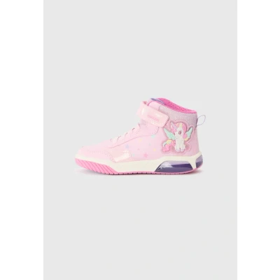 Image of Geox J INEK Hightop trainers for kids, Size: 1, Pink/multicolor shoes