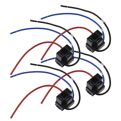 Image of YINETTECH 4PCS H4 3 Pin Headlight Wire Harness Adapter Repair Lamp Socket Plug Cable Connector Automotive Lighting Parts 15cm