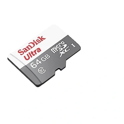 Image of SanDisk 64 GB SDSQUNS 064G GN3MA Class 10 Ultra Android MicroSDXC Memory Card and SD Adapter