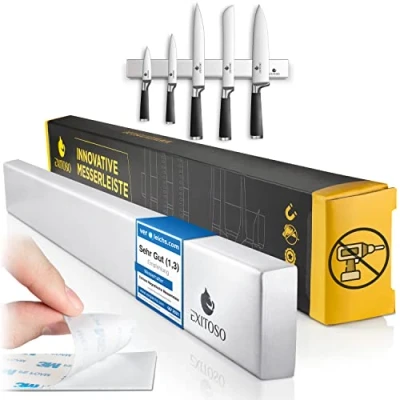 Image of Exitoso Magnetic Knife Holder for Wall 40 cm Self Adhesive Block Strip Kitchen Rack Magnets Walls Storage Magnet Strips