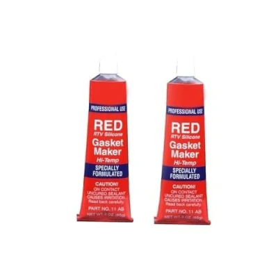 Image of DIOXSTAR Red RTV Silicone Instant Gasket Maker Adhesive Sealant 85g Tube, Multi Material And Sealant, Ideal for Gaskets, Sealing, Repairs, Bonding, (2 Pcs)