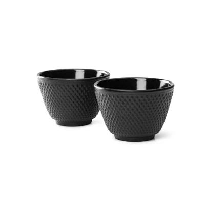 Image of Bredemeijer G004Z Tea Mugs Jang, Black (Set of 2), Cast Iron, 7.8 x 5.3 cm