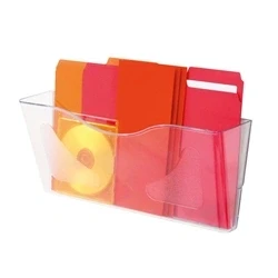 Image of Deflecto SteriTouch Wall Pocket Landscape Clear CP074STCRY