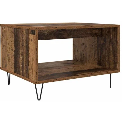 Image of vidaXL Coffee Table Old wood 60 x 50 40 cm Engineered