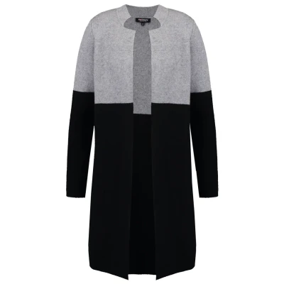 Image of Morgan Block Cardigan, Women&#039;s, Size: Small, Noir/gris