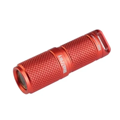 Image of MecArmy X4S 130 Lumen Aluminum Super Micro Sized Keychain EDC Flashlight with USB Charging Handheld Rechargeable Everyday Carry Car Light Outdoor Camping Waterproof Torch (Red)