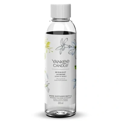 Image of Yankee Candle Signature Reed Diffuser Refill Midnight Jasmine 200ml Up to 20 weeks of Fragrance Perfect Gifts for Women