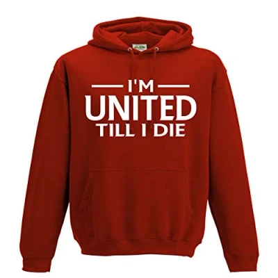Image of Amelia Gould Apparel United Till I DIE Premium Mens Hoodie Medium Red