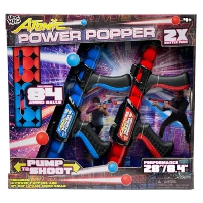 Image of Atomic Power Popper 2 Blaster Battle Pack With 84 Foam Balls (4+ Years)