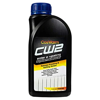 Image of CosWarm CW2 Central heating System &amp; Boiler Silencer Treats Up to 18 Radiators Radiator Noise Reducer Reduces Underfloor