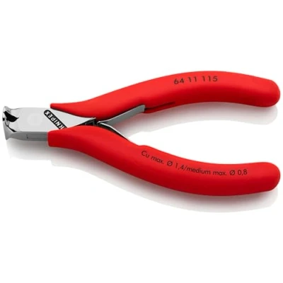 Image of Knipex High Leverage End Cutting Nipper black atramentized, plastic coated 140 mm (self service card/blister) 67 01 SB