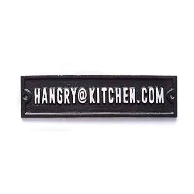 Image of Boxer Gifts Hangry@Kitchen.com Iron Sign Funny Kitchen Wall Art Plaque Retro Homeware Gift 22.9cm x 6.1cm, Black, One