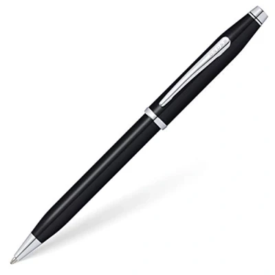 Image of CROSS Century II Black Lacquer Rhodium Plated Ballpoint Pen incl. Luxury Gift Box Refillable Medium Ballpen