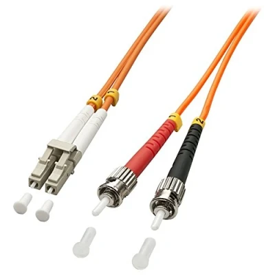 Image of LINDY 1m LC ST OM2 50/125 Fibre Optic Patch Cable
