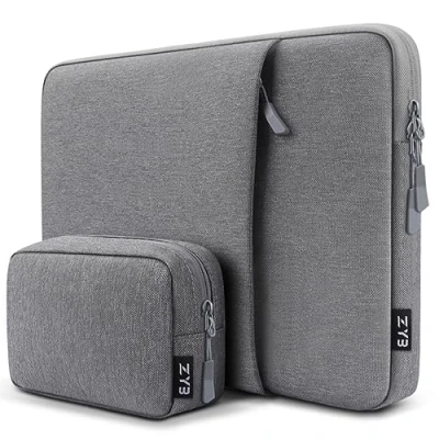 Image of ZYB Laptop Sleeve 13,3 Inch,Waterproof Case for MacBook Air 13 13.6 Inch M3 M2 M1 2024 2022 2017,MacBook Pro 13/14 2023 2012,13,3&quot; Surface HP Dark Grey