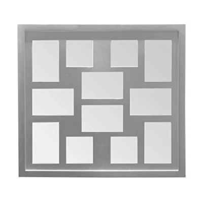 Image of Premier Housewares Multi Photo Frame for 12 Photos, Silver