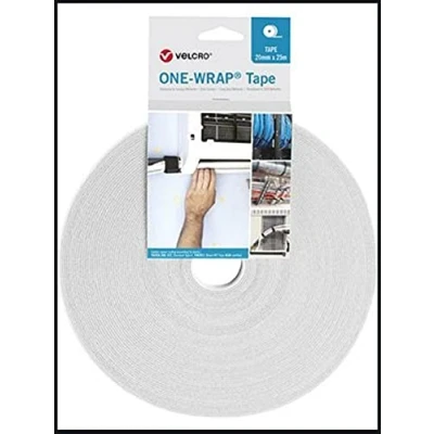 Image of GLI ELETTRICI Velcro 25 Meters Adhesive Tape 20MM White VEL OW64139