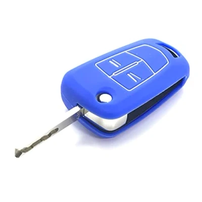 Image of Nordecco SILICONE KEY FOB PROTECTOR CASE FIT FOR OPEL VAUXHALL 2/3 BUTTON FLIP CORSA SRI ASTRA VECTRA MERIVA ZAFIRA (Blue)