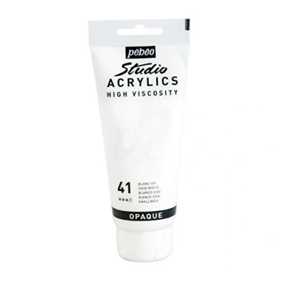 Image of Pebeo 831 041 100 ml Studio Acrylic Paint, Vivid White
