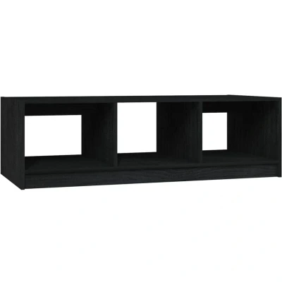 Image of vidaXL Coffee Table Black 110x50x34 cm Solid Pinewood